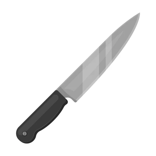 Cozinha knife.BBQ único ícone em estilo monocromático símbolo vetorial estoque ilustração web . — Vetor de Stock