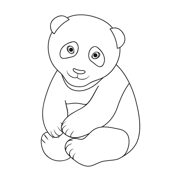 Panda.Animals único ícone no estilo esboço símbolo vetorial estoque ilustração web . — Vetor de Stock