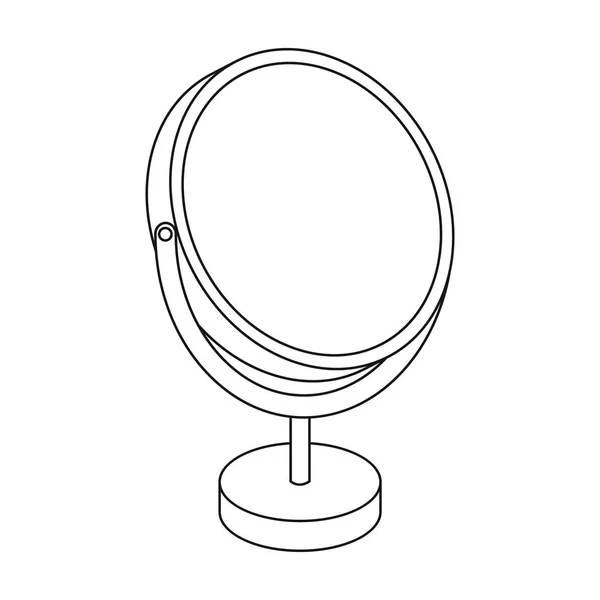 Miroir de bureau.Barbershop icône unique dans le style contour vectoriel symbole illustration web stock . — Image vectorielle