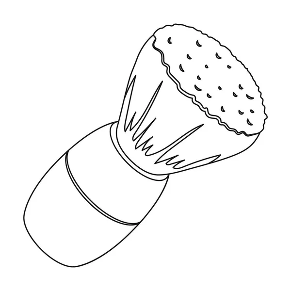 Brosse à raser.Barbershop icône unique dans le style contour vectoriel symbole illustration web stock . — Image vectorielle