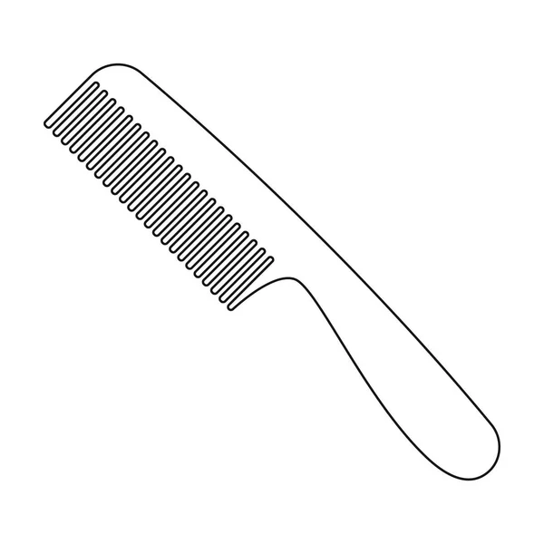 Kam för hår. Barbershop enda ikon i disposition stil vektor symbol stock illustration web. — Stock vektor