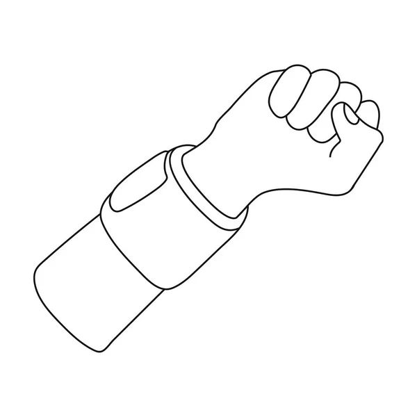 Arm with bandage.Basketball single icon in outline style vector symbol stock illustration web. — Stock Vector