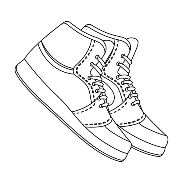 Zapatillas de baloncesto. Único icono del baloncesto en la web de contorno estilo vector símbolo stock de ilustración. — Archivo Imágenes Vectoriales