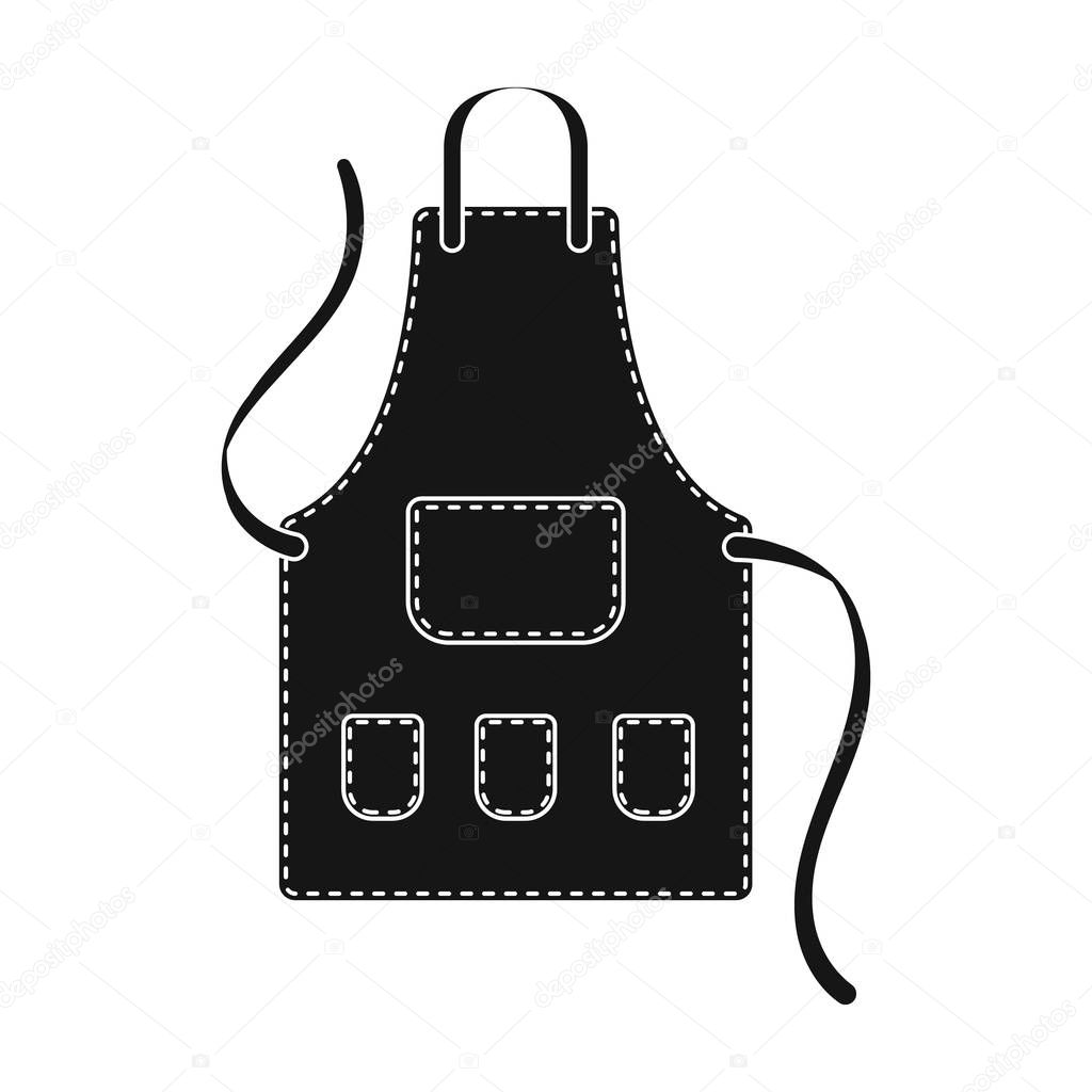 Apron of a hairdresser with pockets.Barbershop single icon in black style vector symbol stock illustration web.