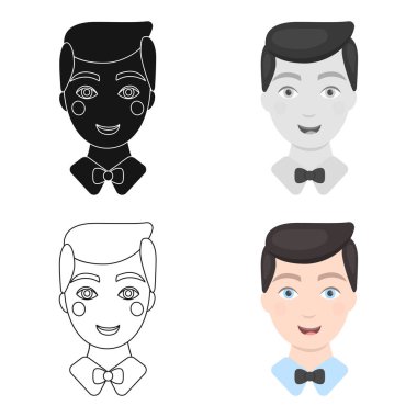 Damat adam simge vektör çizim için web ve hareket eden