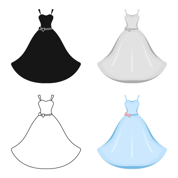 Icono de vestido de novia de ilustración vectorial para web y móvil — Vector de stock