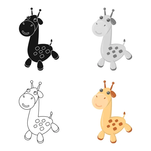 Giraffe cartoon icon. Illustration for web and mobile design. — Stock Vector