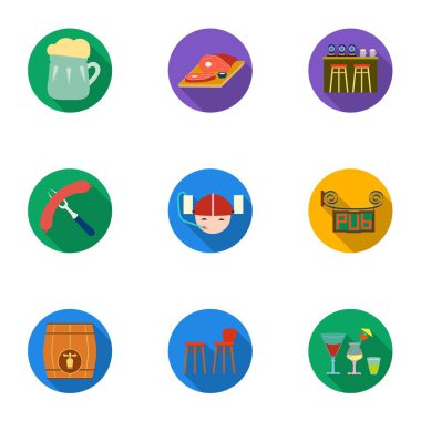 Kümesini tek bir hapishane ve mahkumlar hakkında. Gözetim hırsızlar, mahkeme, suç ve ceza. Hapishane kutsal kişilerin resmi içinde düz stil vektör simge stok çizim üzerinde küme koleksiyon.