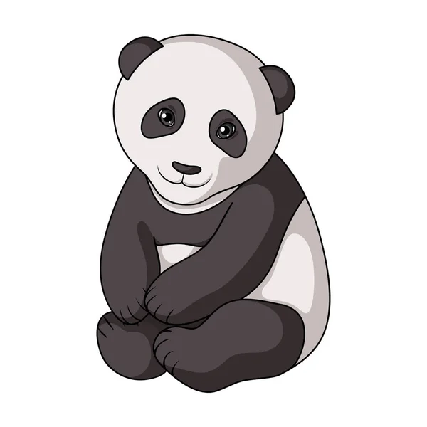 Panda.Animals 単一ビットマップ シンボル ストック イラスト web 漫画スタイル評価者のアイコン. — ストック写真