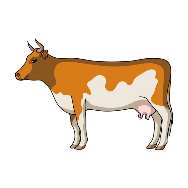 Cow.Animals enda ikon i tecknad stil rater, bitmapp symbol lager illustration web. — Stockfoto