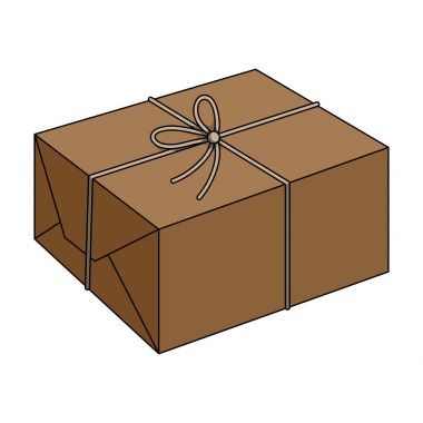Posta parsel. Karikatür tarzı vektör simge stok çizim web posta ve postacı tek simge.