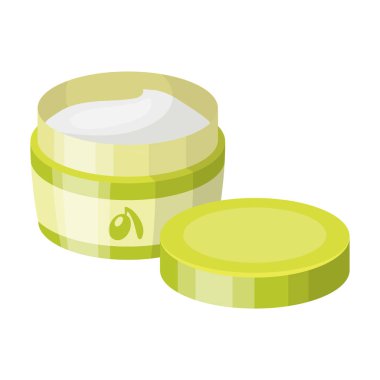 Zeytin krema konservesi. Zeytin karikatür tarzı vektör simge stok çizim web simgesinde tek.