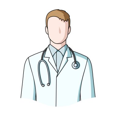 Karikatür tarzı vektör simge stok çizim web Doctor.Professions tek simge.