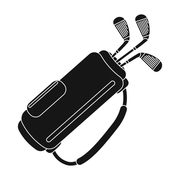 Bir çanta golf kulüpleri ile. Golf Kulübü tek simge siyah stil vektör simge stok çizim web içinde. — Stok Vektör