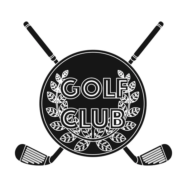 A golf klub címere. Golf club egyetlen ikonjára fekete stílus vektor szimbólum stock illusztráció web. — Stock Vector