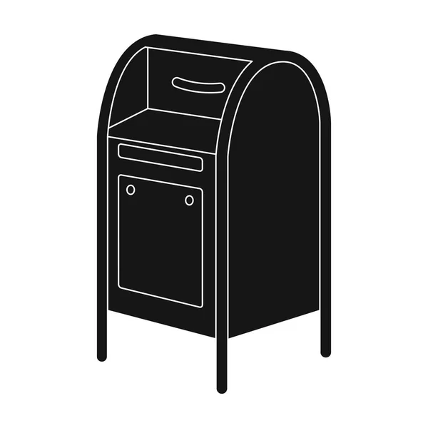 Mailbox.Mail et facteur icône unique dans le style noir vectoriel symbole illustration web stock . — Image vectorielle