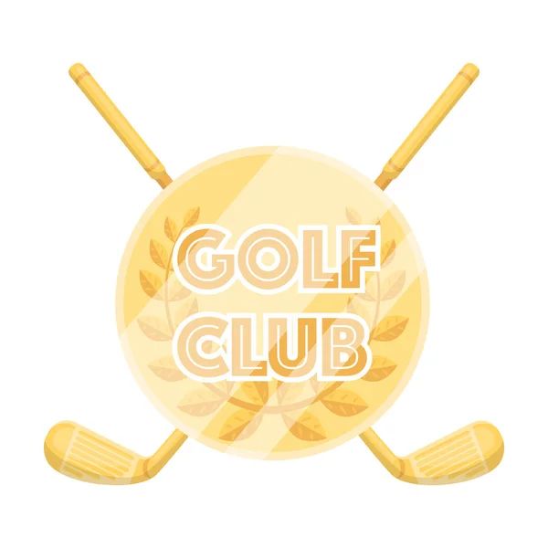 Emblem of the golf club.Golf club single icon in cartoon style vector symbol stock illustration web. — Stock Vector