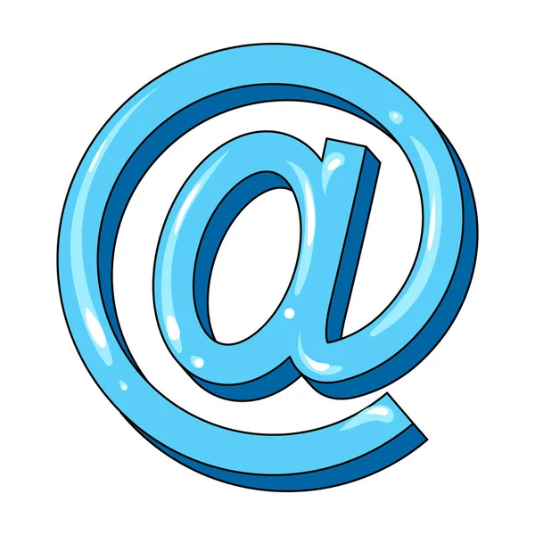 E-Mail symbol.mail und Postbote einziges Symbol im Cartoon-Stil Vektor Symbol Stock Illustration Web. — Stockvektor