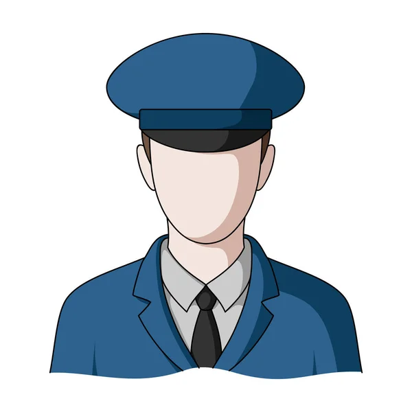 Postman.Mail et facteur icône unique dans le style dessin animé vectoriel symbole illustration web . — Image vectorielle