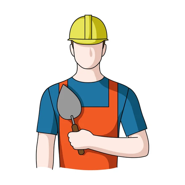 Builder mason.Professions single icon in cartoon style vector symbol stock illustration web. — Stock Vector