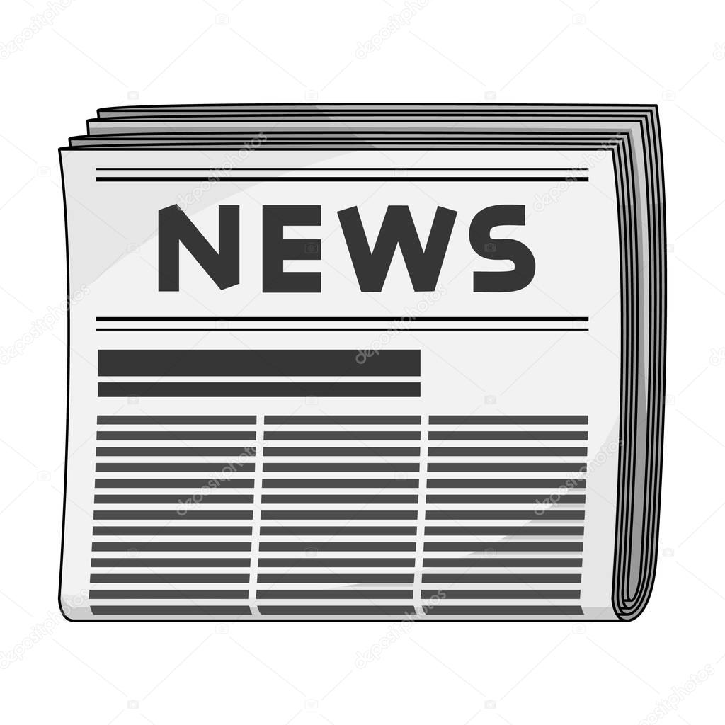 Newspaper.Mail and postman single icon in cartoon style vector symbol stock illustration .