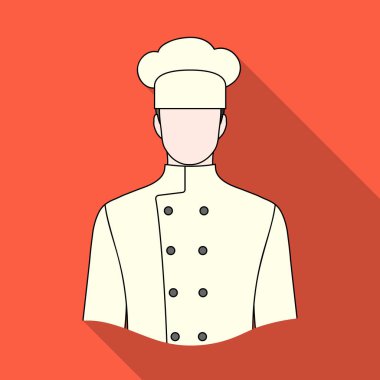 Düz stil vektör simge stok çizim web Chef.Professions tek simge.