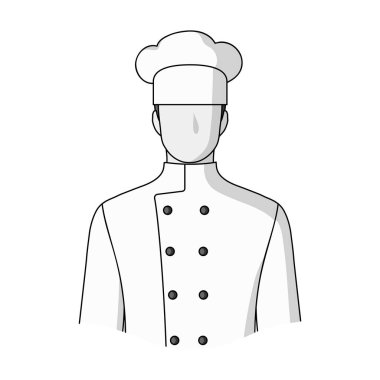 Tek renkli stil vektör simge stok çizim web Chef.Professions tek simge.