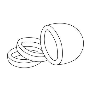 Siyah Zeytin. Anahat stili vektör simge stok çizim web simgesi zeytin tek.