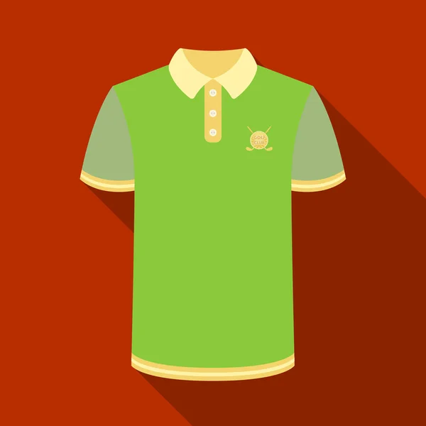 Uniforme shirt voor golf. Golfclub één pictogram in vlakke stijl vector symbool stock illustratie web. — Stockvector