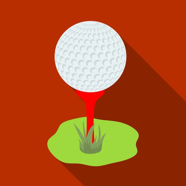 Golf ball on the stand.Golf club single icon in flat style vector symbol illustration web . — Image vectorielle