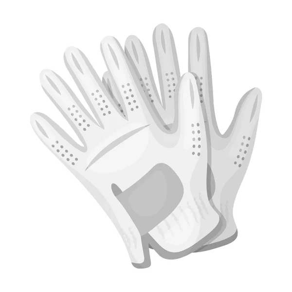 Gants de golf.Club de golf icône unique en monochrome style vectoriel symbole illustration web . — Image vectorielle