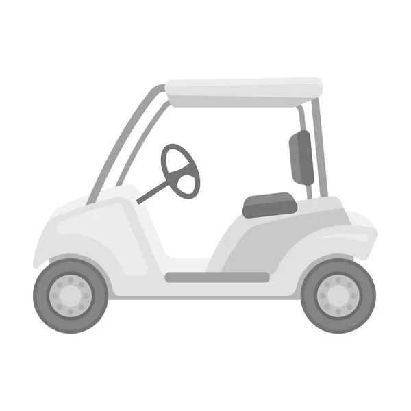 Автомобіль для гольфу. Одномісний значок клубу Гольфа в монохромному стилі Векторний символ стокової ілюстрації веб . — стоковий вектор