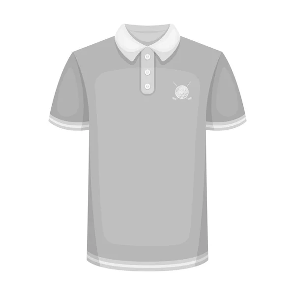 Camisa uniforme para golf.Golf club icono único en el estilo monocromo vector símbolo stock ilustración web . — Archivo Imágenes Vectoriales