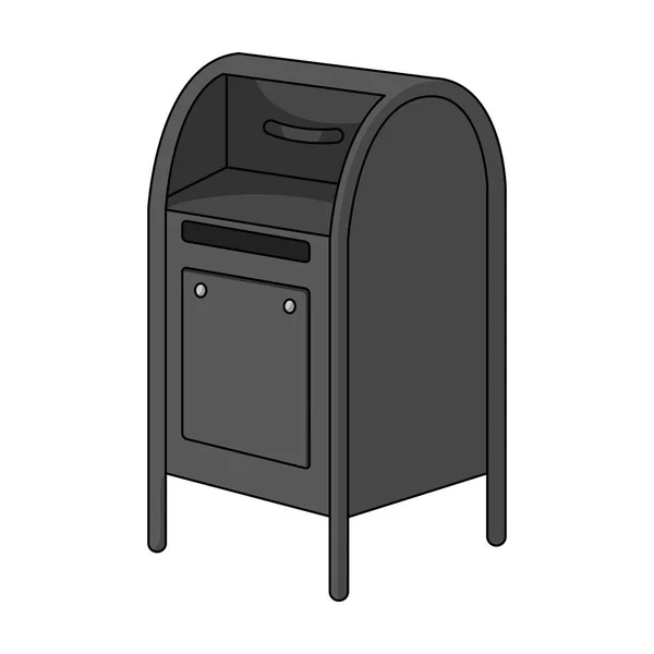 Mailbox.Mail et facteur icône unique dans le style monochrome vectoriel symbole illustration stock web . — Image vectorielle