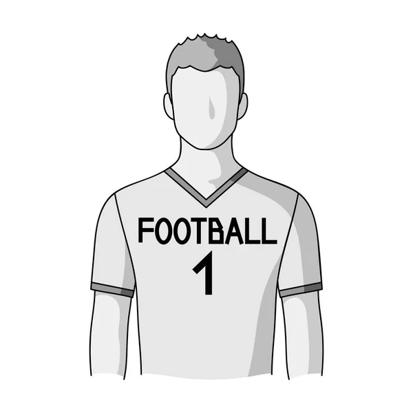 Footballer.Professions ikon tunggal dalam gaya monokrom vektor simbol saham gambar web . - Stok Vektor