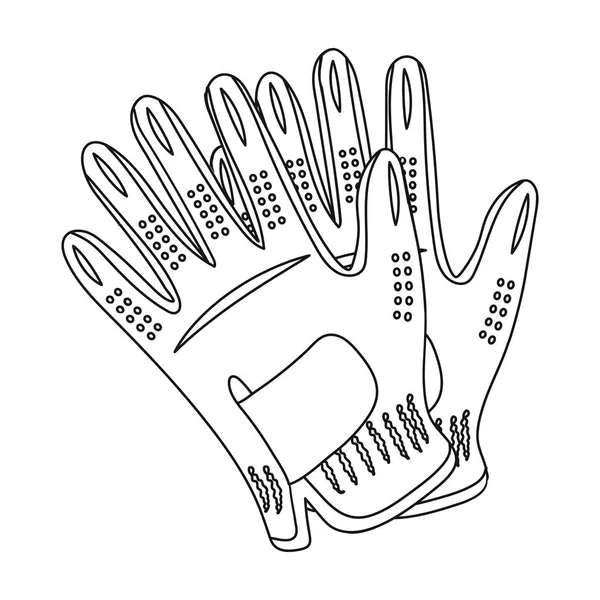 Gants de golf.Club de golf icône unique dans le style contour vectoriel symbole illustration web stock . — Image vectorielle