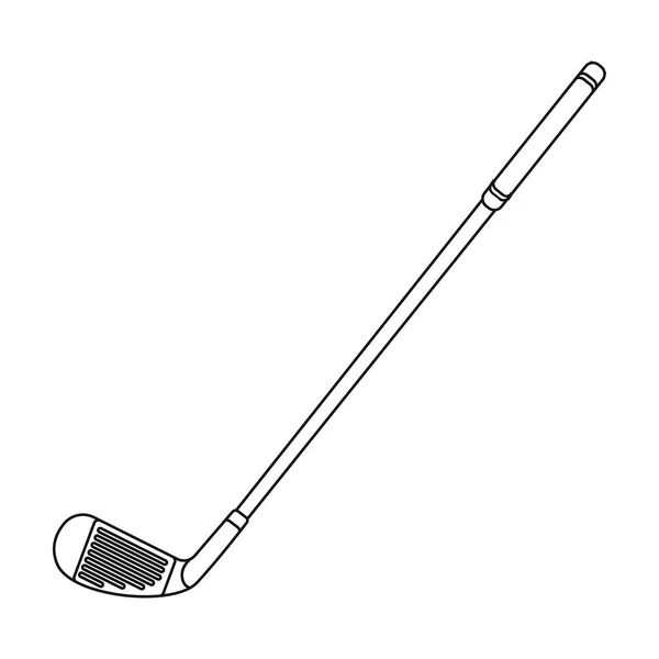 Putter para golf.Golf club icono único en el contorno de estilo vector símbolo stock ilustración web . — Archivo Imágenes Vectoriales