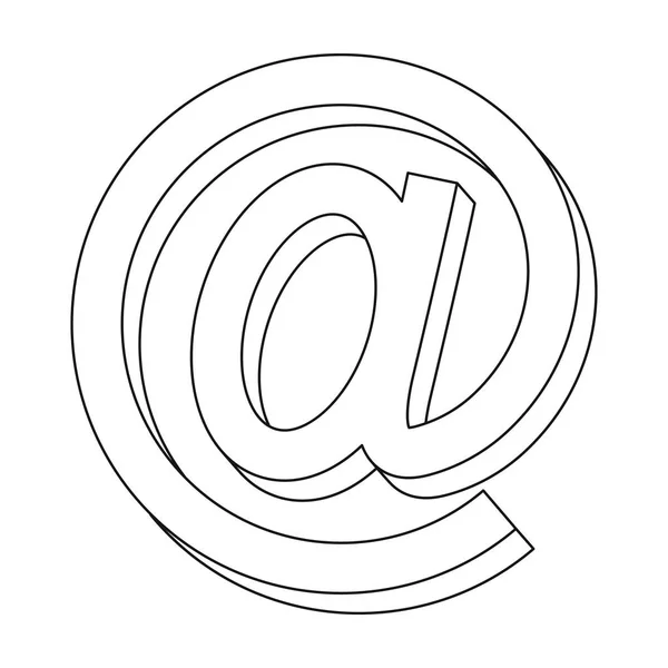 Email symbol.Mail et facteur icône unique dans le style contour vectoriel symbole illustration web . — Image vectorielle