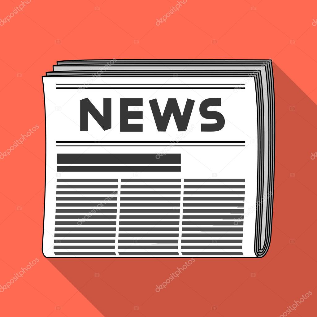 Newspaper.Mail and postman single icon in flat style vector symbol stock illustration .