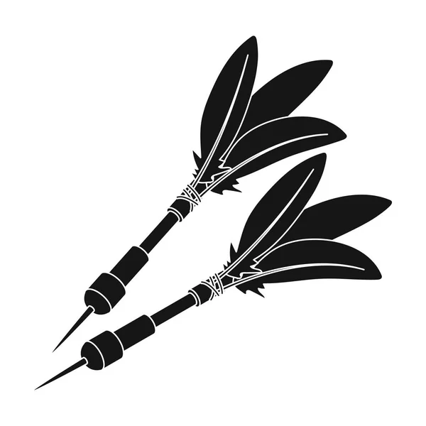 Дартс для ветра gun.African safari одиночный значок в черном стиле векторный символ фондовый иллюстрация веб . — стоковый вектор