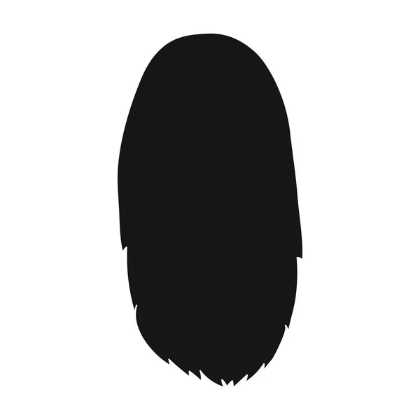 Білий розчинений. Назад зачіска одинарна іконка в чорному стилі Векторний символ стокова ілюстрація веб . — стоковий вектор