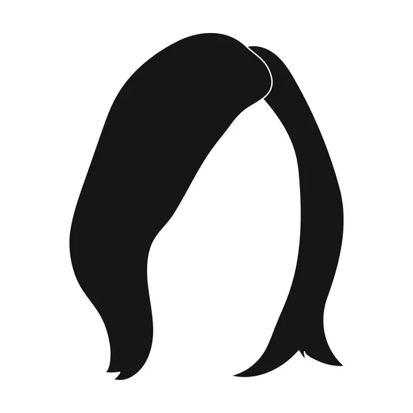 ShortWhite .Back penteado único ícone no estilo preto símbolo vetorial ilustração web . — Vetor de Stock