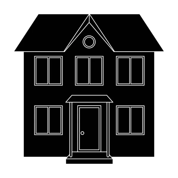 Cottage.Realtor privado único ícone no estilo preto símbolo vetorial web ilustração estoque . — Vetor de Stock