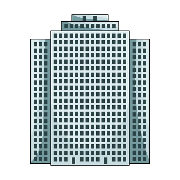 Hochhaus, Wolkenkratzer, Makler einzige Ikone im Cartoon-Stil Vektor Symbol Stock Illustration Web. — Stockvektor