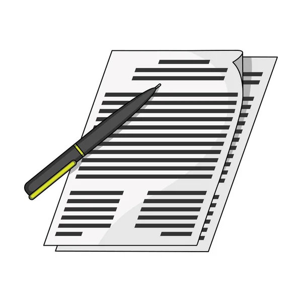 Firma dei documenti.Realtor icona singola in stile cartone animato vettore simbolo stock illustrazione web . — Vettoriale Stock