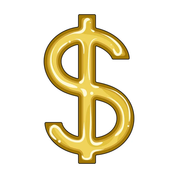 Dollar sign.Realtor single icon in cartoon style vector symbol stock illustration web. — Stock Vector