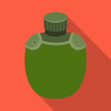 Su durumda ile jar. Afrika safari tek kutsal kişilerin resmi içinde düz stil vektör simge stok çizim web.