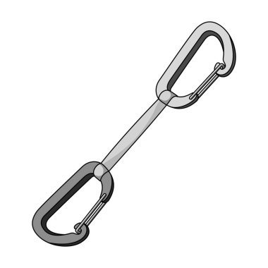 Avcı kısa namlulu bir grup. Tek tek renkli stil vektör simge stok çizim web simgesinde dağcılık.