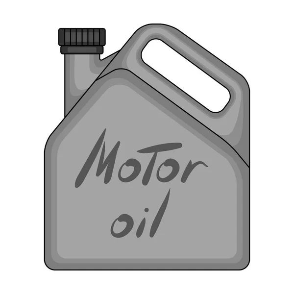 Latta di olio per motore.Auto singola icona in stile monocromatico vettore simbolo stock illustrazione web . — Vettoriale Stock