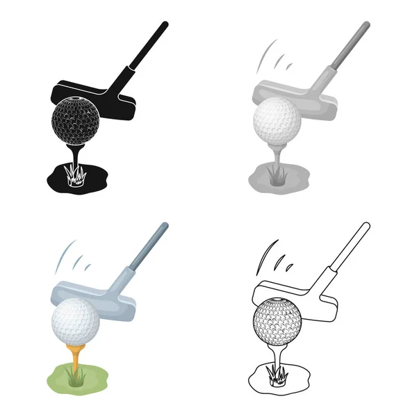 Copa para ganar un torneo de golf.Club de golf icono único en el estilo negro vector símbolo stock ilustración web . — Archivo Imágenes Vectoriales